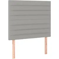 vidaXL Hoofdbord lichtgrijs 80x5x118/128 cm stof