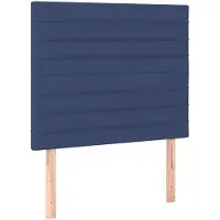 vidaXL Hoofdbord blauw 90x5x118/128 cm stof