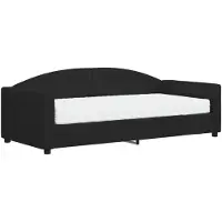vidaXL Slaapbank met matras 90x190 cm stof zwart