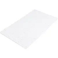 Urban Living Badkamer/douche anti slip mat - rubber - voor op de vloer - wit - 39 x 69 cm - Badmatjes