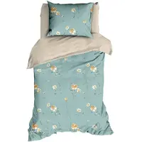 Satin d'or Dekbedovertrek Zabina Aquablue Satijn-140 x 200 / 220 cm | 1-Persoons