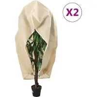 vidaXL Plantenhoezen met ritssluiting 2 st 70 g/m² 1,2x1,8 m