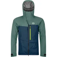 Ortovox - Ski jassen - 3L Ravine Shell Jacket M Deep Ocean voor Heren van Wol - Maat L - Groen