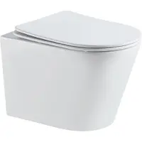 Sanilux Wandcloset Turbo Flush Standaard 36,5x52x35,5 cm Met Softclose Zitting Wit