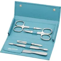 Erbe - Etui met drukknopen 5-delig, zeeblauw Sets
