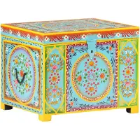 vidaXL Opbergbox handgeschilderd 50x40x40 cm massief mangohout