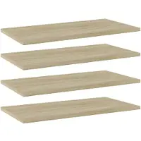 vidaXL Wandschappen 4 st 60x30x1,5 cm spaanplaat sonoma eikenkleurig