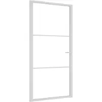 vidaXL Glazen deur 102,5 x 201,5 cm Aluminium Wit en Transparant