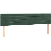 vidaXL Hoofdborden 200x5x78/88 cm fluweel donkergroen
