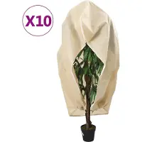 vidaXL Plantenhoezen met ritssluiting 10 st 70 g/m² 1,2x1,8 m