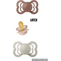 BIBS Supreme Latex fopspeen 0-6 maand 3 stuks Blush,Woodchuck en Sand maat 1