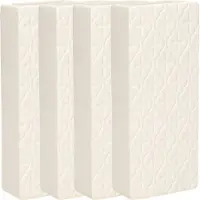 Gerimport Waterverdamper - 4x - wit - keramiek - 400 ml - radiatorbak luchtbevochtiger - 7,4 x 17,7 cm