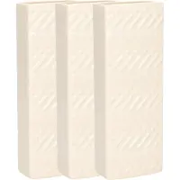 Gerimport Waterverdamper - 3x - creme wit - keramiek - 400 ml - radiatorbak luchtbevochtiger - 7,4 x 18,6 cm