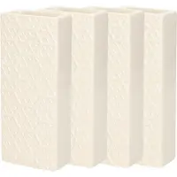 Gerimport Waterverdamper - 8x - ivoor wit - keramiek - 400 ml - radiatorbak luchtbevochtiger - 7,4 x 17,7 cm