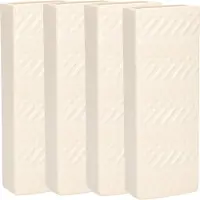 Gerimport Waterverdamper - 6x - creme wit - keramiek - 400 ml - radiatorbak luchtbevochtiger - 7,4 x 18,6 cm