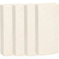 Gerimport Waterverdamper - 5x - creme wit - keramiek - 400 ml - radiatorbak luchtbevochtiger - 7,4 x 17,7 cm