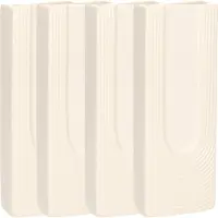 Gerimport Waterverdamper - 6x - warm wit - keramiek - 400 ml - radiatorbak luchtbevochtiger - 7,4 x 18,6 cm