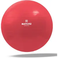 Matchu Sports Fitnessbal - 55cm - Rood | Gymbal | Zitbal
