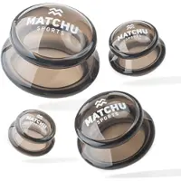 Matchu Sports Massage cupping set - 4 Cups - donker grijs