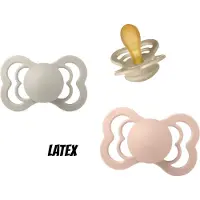 BIBS Supreme Latex fopspeen 6-18 maand 3 stuks Blush,Vanilla en Sand maat 2