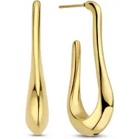 CO88 Collection Oorbellen Dames - Oorhangers - Lus - 39x18,7mm - 6,3mm Breed - Staal - Goudkleurig - 8CE-70558