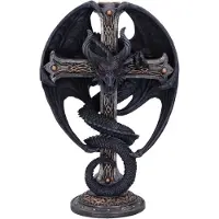 Nemesis Now - Dark Ember Gothic Draak Kaarshouder - Multicolours - zeer gedetailleerd! - (hxbxd) ca. 24.5cm x 16.2cm x 11.8cm
