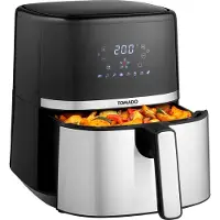 Tomado TAF5401S - Airfryer - 5,4 liter inhoud - Heteluchtfriteuse - Digitaal display - 800 gram friet - Zwart/RVS