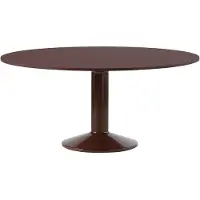 Muuto Midst Eettafel Ø160 Cm / Donkerrood - Eettafels & bartafels Linoleum Dark Red - MITAB160R0202