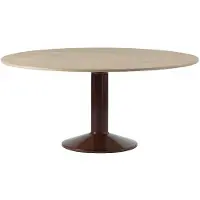 Muuto Midst Eettafel Ø160 Cm / Donkerrood - Eettafels & bartafels Geolied Eiken Oiled Oak - MITAB160R0602
