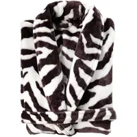 Zohome Zo Home Flanel Fleece Badjas Zebra - brown - L