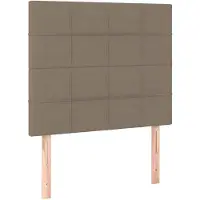 vidaXL Hoofdbord taupe 100x5x118/128 cm Stof