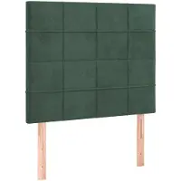 vidaXL Hoofdbord donkergroen 90x5x118/128 cm fluweel