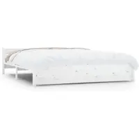 vidaXL Bedframe massief hout wit 160x200 cm
