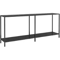 vidaXL Wandtafel 180x35x75,5 cm gehard glas zwart