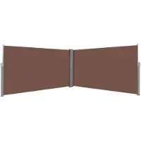 vidaXL Windscherm uittrekbaar 160x600 cm bruin