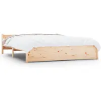 vidaXL Bedframe massief hout 140x190 cm