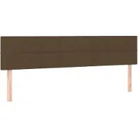 vidaXL Hoofdborden 200x5x78/88 cm stof donkerbruin