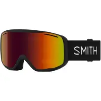Smith Unisex Adult Rally Snow Sport Goggle - Black Frame | Red Sol-X Mirror Lens