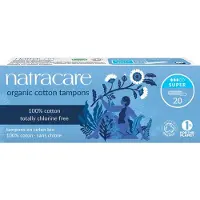 Natracare Organic Cotton Tampons Super 20 St Tamponades