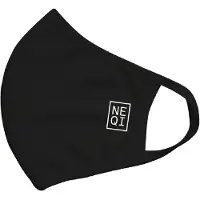 NEQI Hygiene Gezichtsmaskers Mondkapje zwart 3 stuks Medium - Large 1 Stk.