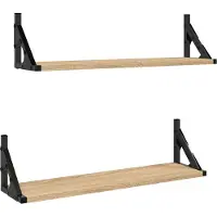 vidaXL Wandschappen 2 st 60x15x15,5 cm sonoma eikenkleurig