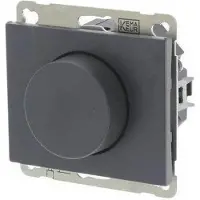 Berker Inbouw Dimmer LED - Geschikt voor K1 -120 W - Universeel - Drukwissel - Antraciet
