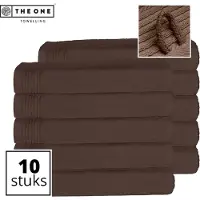 The One Towelling Classic Strandlakens - 100 x 180 cm - 10 Stuks - Voordeelverpakking - Hoge vochtopname - 100% Gekamd katoen - Taupe