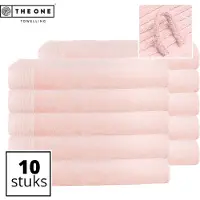 The One Towelling Classic Strandlakens - 100 x 180 cm - 10 Stuks - Voordeelverpakking - Hoge vochtopname - 100% Gekamd katoen - Zalmroze