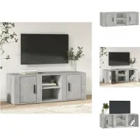 vidaXL Tv-meubel 100x31,5x35 cm bewerkt hout betongrijs