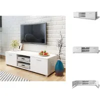 vidaXL TV-kast, hoogglans wit, 140x40,5x35 cm