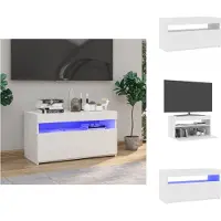 vidaXL Tv-meubel met LED-verlichting 75x35x40 cm wit