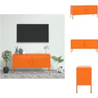 vidaXL Tv-meubelset - Tv-meubelsets - Tv Meubelset - Tv Meubelsets - Tv-meubel 105x35x50 cm staal oranje