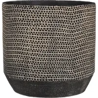 Mica Decorations Jack Bloempot - 21x21x19 cm - Cement - Zwart