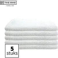 The One Towelling Hotel Gastendoeken - 30 x 50 cm - 5 Stuks - Luxe Kleine handdoeken - Voordeelverpakking - 500 gr/m² - 100% Gekamd katoen - Wit